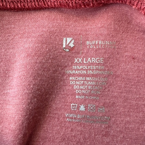 Buffbunny Collection Pink Heathered Cropped Sweatshirt Pullover XXL Womens - Picture 3 of 8